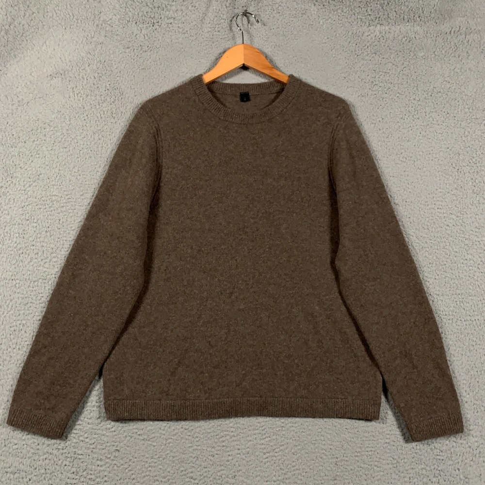 Lululemon Crewneck Knit Sweater Men's Large L Brown Pullover Long Sleeve